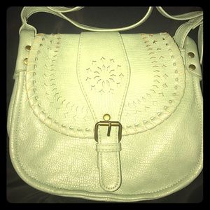 Mossimo Leather crossbody bag Small// light green